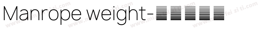 Manrope weight字体转换